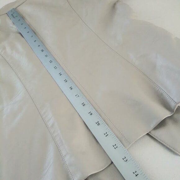 Cavalini women's size M beige faux leather jacket - Picture 11 of 15